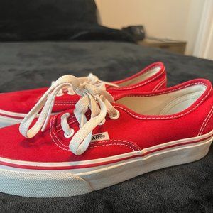 Authentic Red Classic Vans Size 6